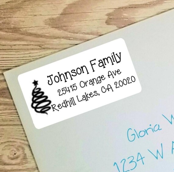Christmas return address labels address labels custom address labels