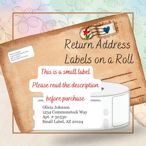 Return Address Label, SMALL Return Address Label, Basic Address Label, Readable Return, Block Font Return Label, Custom Personal 3/4 x 2