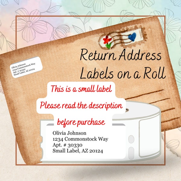 Return Address Label, SMALL Return Address Label, Basic Address Label, Readable Return, Block Font Return Label, Custom Personal 3/4 x 2