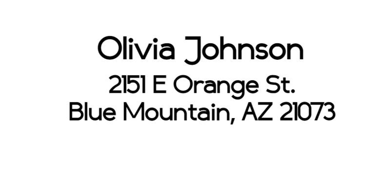 Block Font Return Address Labels: Personalized Business or Kids Camp ...