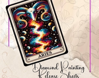 Zodiac Tarot Cards: Diamond Painting Release Sheets