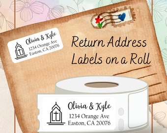 Return Address Label, Christian Church, Christmas Card Label, Christmas Stickers, Pastor Address Label, Religious Labels, Wedding Invitation