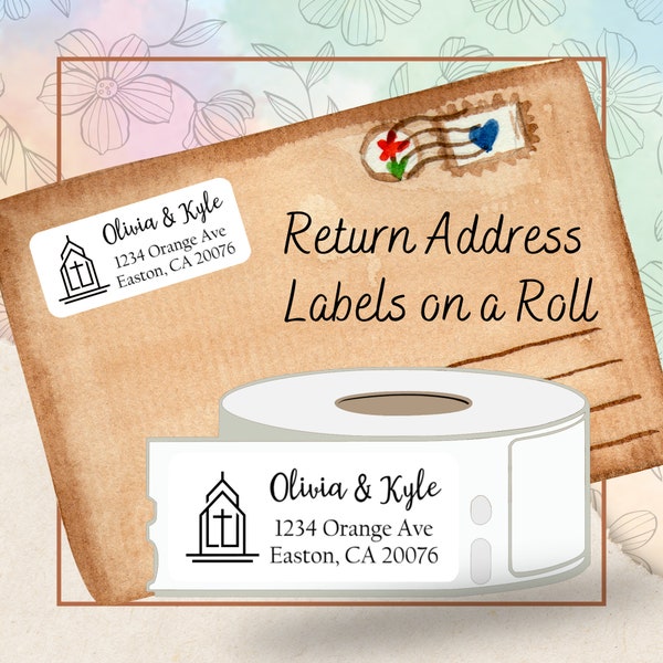 Return Address Label, Christian Church, Christmas Card Label, Christmas Stickers, Pastor Address Label, Religious Labels, Wedding Invitation