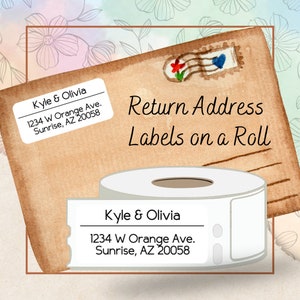 Modern Split Design Return Address Labels: Wedding & Business