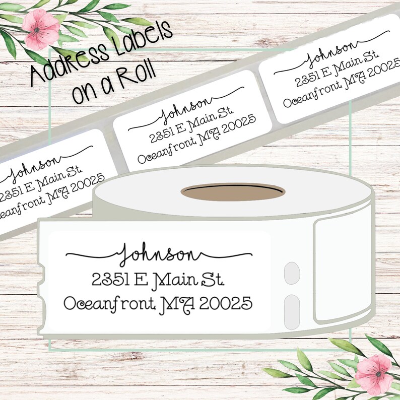 Custom Address Labels Script Font Address Labels Return Etsy