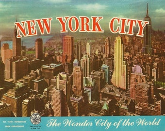 The Wonder City NEW YORK Vintage Photo Booklet Souvenir 1930/'s