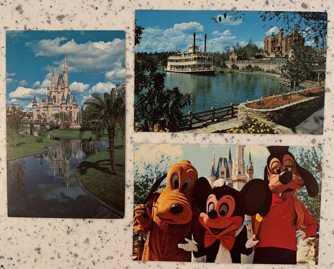Vintage Walt Disney World Postcards From Grand Opening Year Etsy
