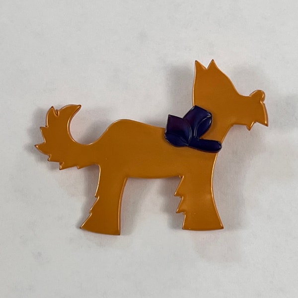 RARE Vintage LEA STEIN Dog Brooch in Excellent Condition