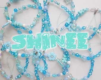 SHINEE Light stick Wrist Strap - Beaded Keychain - Phone Loop - Phone Strap