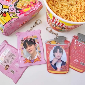 Ramen K-Pop Fotokartenhalter für Jogurt, Hot Dog, Corn Dog, Snack, Boba