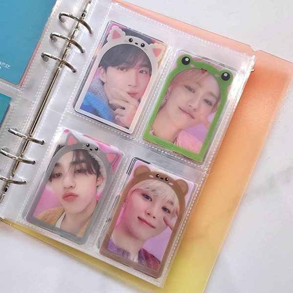 Kpop Photocard Clear Cover - Animal Kpop Photocard Frame - Photo Frame - Toploader Deco - Kpop Storage Collection