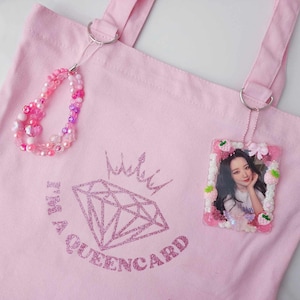 Queencard - (G)I-dle - Bolsa de mano - Neverland - Kpop - Rosa