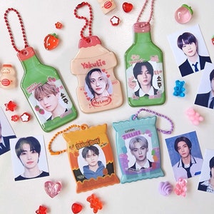 MINI K-pop id Fotohalter - Soju - Joghurt - Hot Chips - Gelees - Fotokartenhalter - PC-Halter