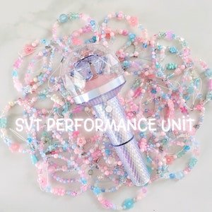 Seventeen Light stick Wrist Strap - SVT Performance Unit - Beaded Keychain - Phone Loop