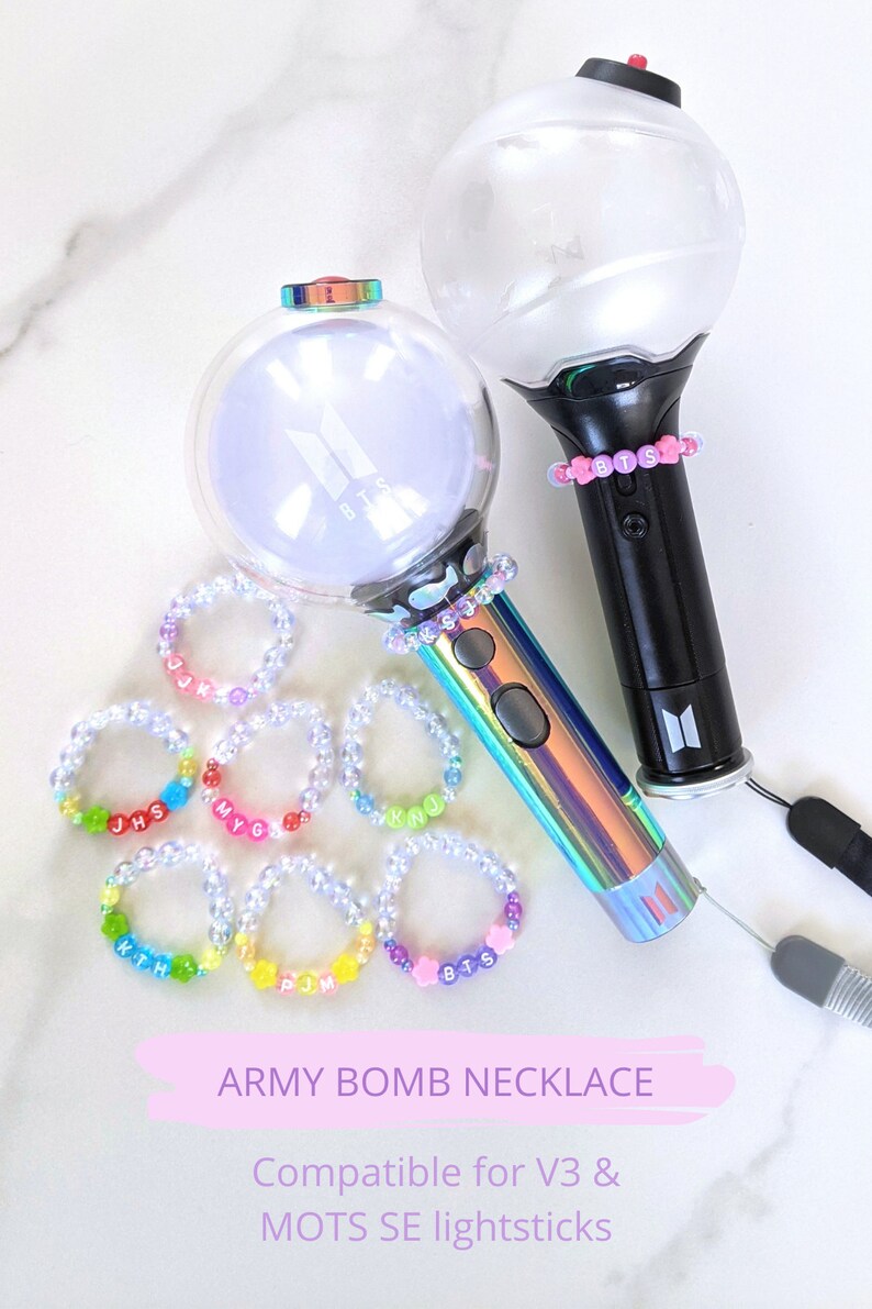JIMIN BTS Army Bomb Wrist Strap & Necklace Bangtan Vocal Etsy