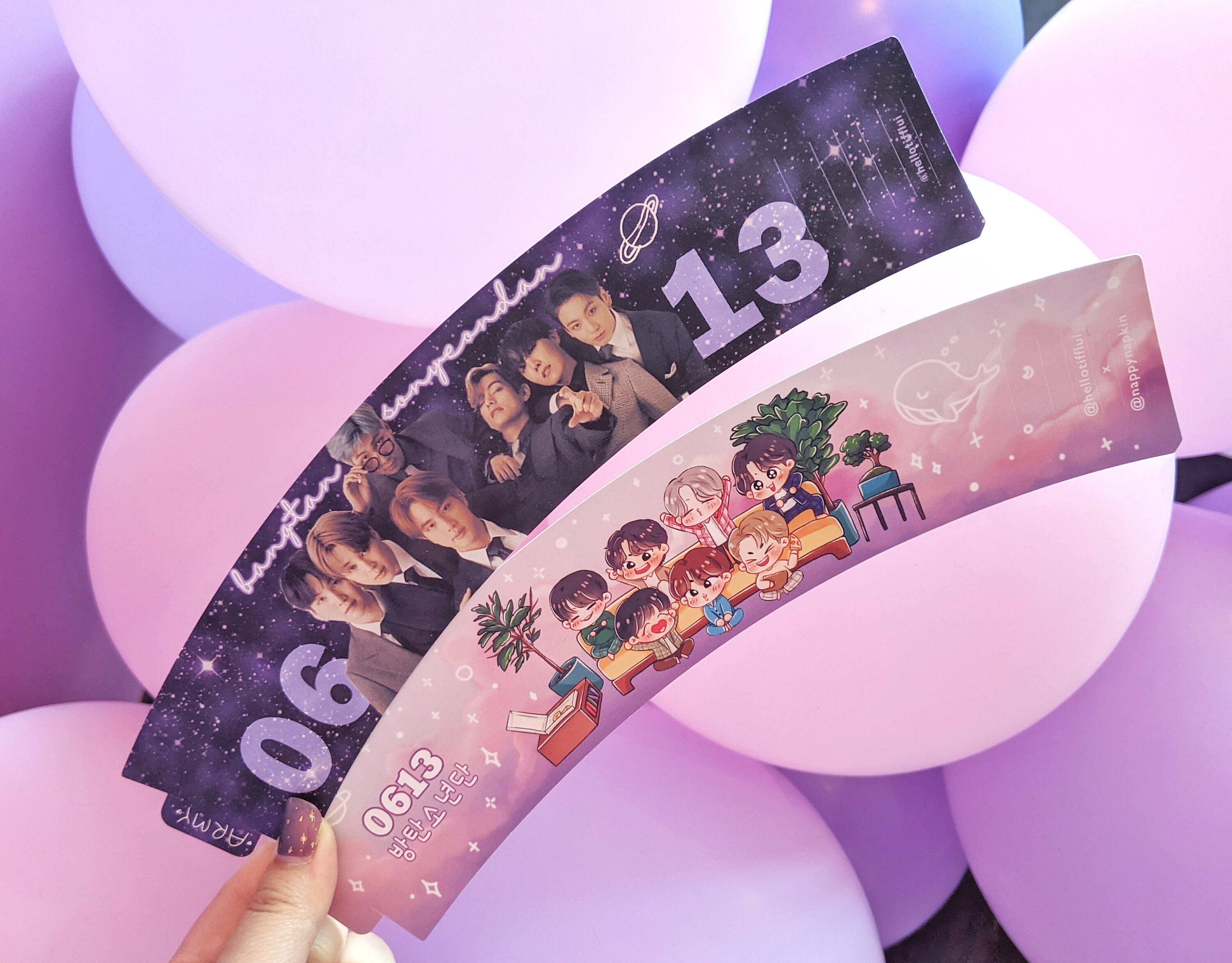 BTS Anniversary Kpop Cup Sleeve - OT7 Bangtan Sonyeondan - Chibi Fan …