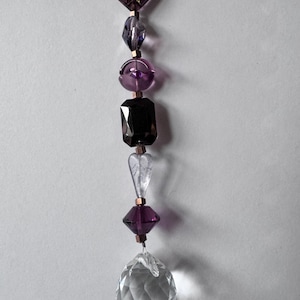 Purple Suncatcher with Crystal