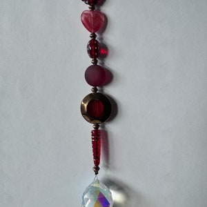 Red Suncatcher with Rainbow Crystal