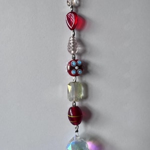 Red Suncatcher with Rainbow Crystal
