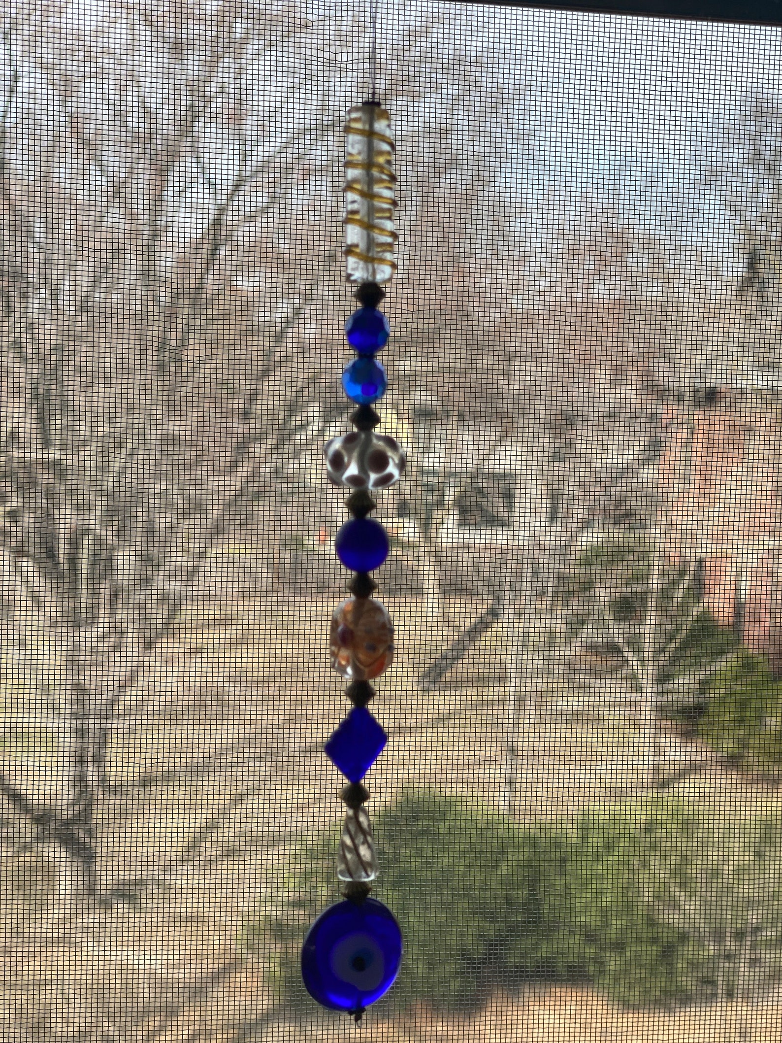 Blue Evil Eye Suncatcher Etsy