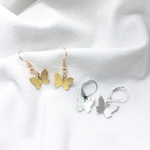 Dainty butterfly earrings - Gold or Silver