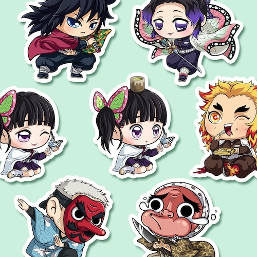 chibi anime stickers 3 vinyl stickers cute die cut etsy india