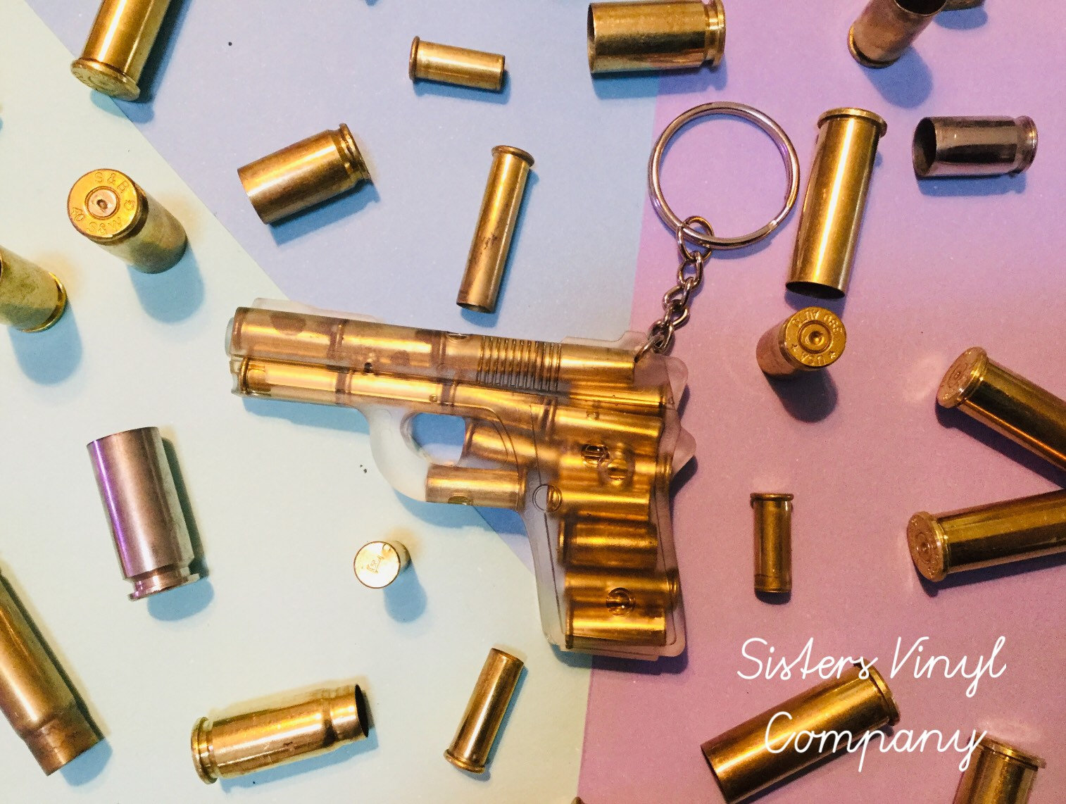 Handmade Bullet shell Gun Keychain Etsy