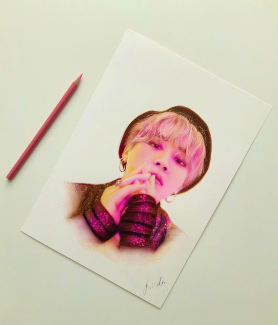 BTS Jimin dibujo a lápiz de color: PRINT de fanart original - Etsy México BTS Jimin dibujo a lápiz de color: PRINT de fanart original - Etsy México