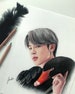 BTS Jimin 'Black Swan' colored pencil drawing : PRINT from original fanart 