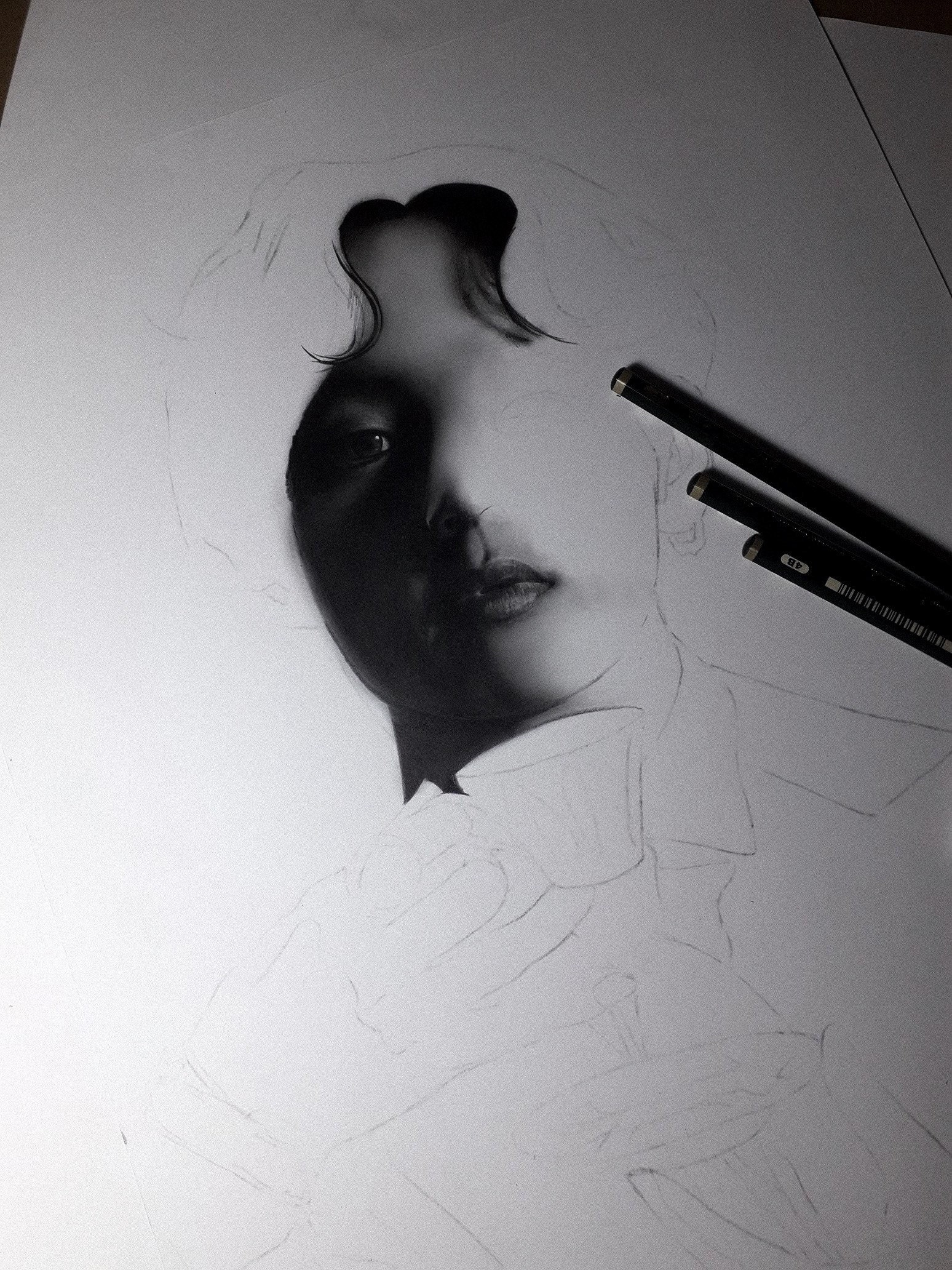 BTS V Mots7 Pencil Drawing : Print From Original Fanart - Etsy