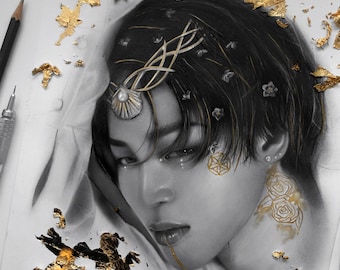 BTS Jimin ‘Aphrodite’ themed pencil drawing : PRINT from original fanart