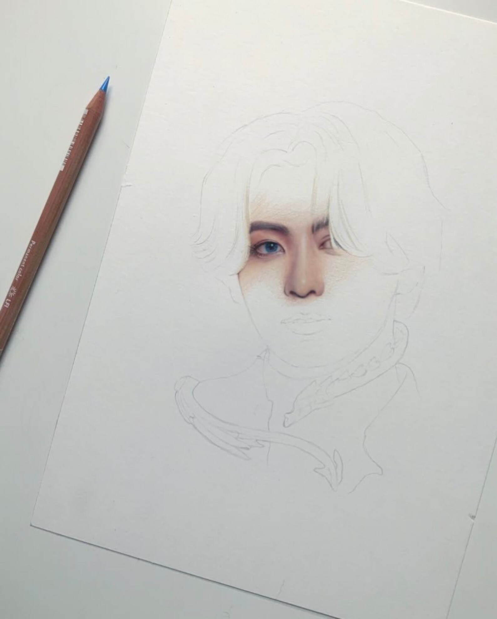 BTS Jungkook Colored Pencil Drawing : PRINT From Original Fanart - Etsy