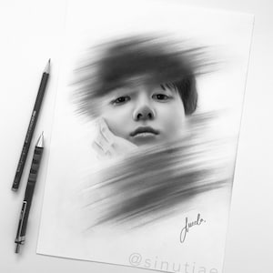 BTS Jungkook pencil drawing : PRINT from original fanart