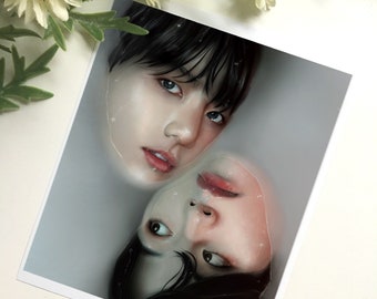 BTS Taehyung & Jungkook digital drawing : PRINT from original fanart
