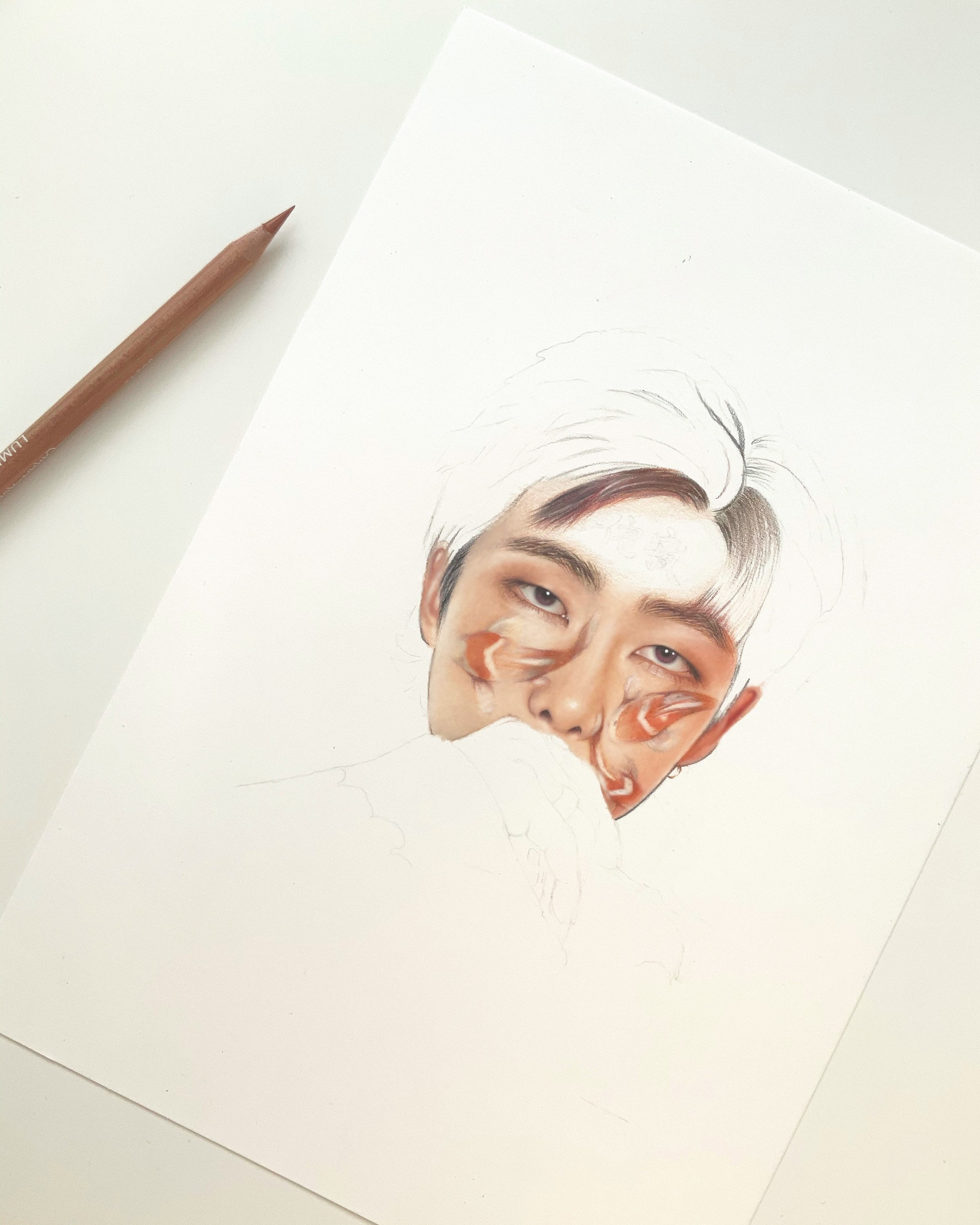 BTS RM Colored Pencil Drawing : PRINT From Original Fanart - Etsy Australia