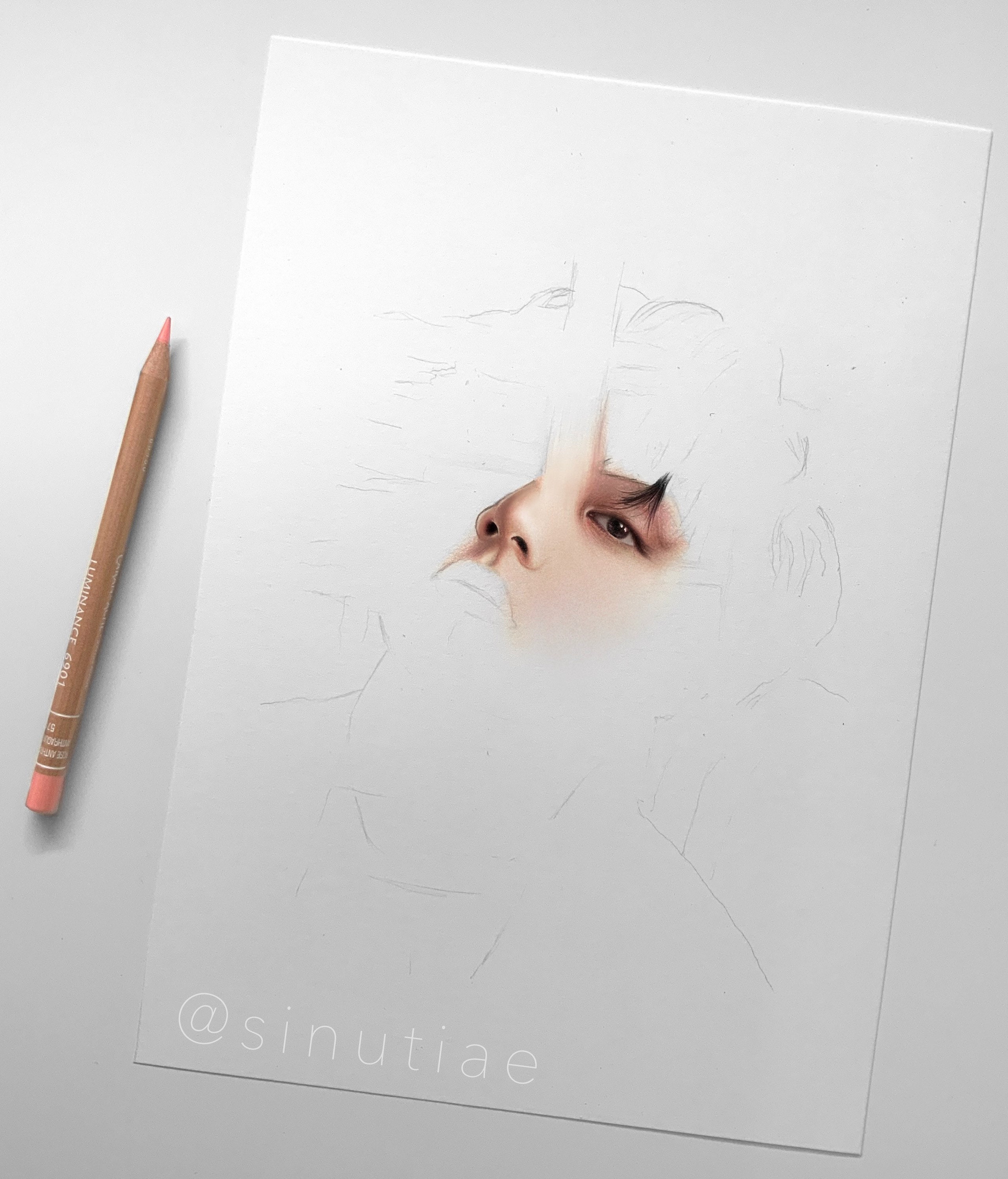 BTS V Colored Pencil Drawing : PRINT From Original Fanart - Etsy UK