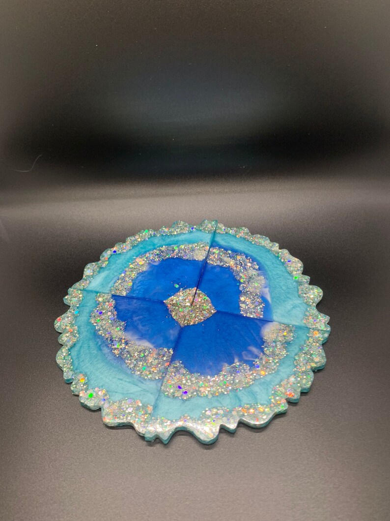 4pc Unique Geode Coaster Set
