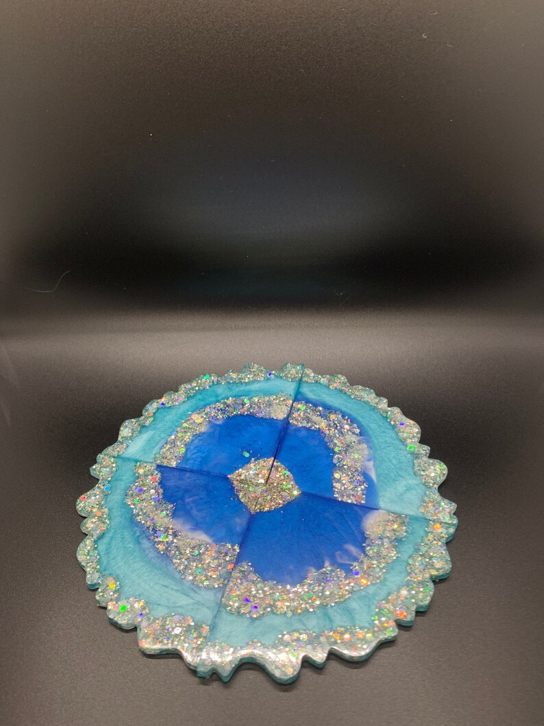 4pc Unique Geode Coaster Set