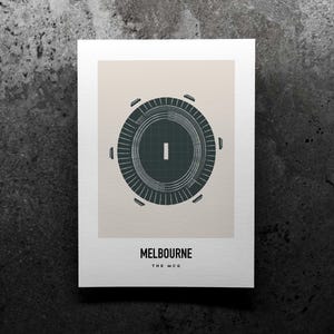 Melbourne, The MCG | Iconic Melbourne Collection | Travel Print | Line Art | Melbourne Cricket Ground Illustration | Printed to Order