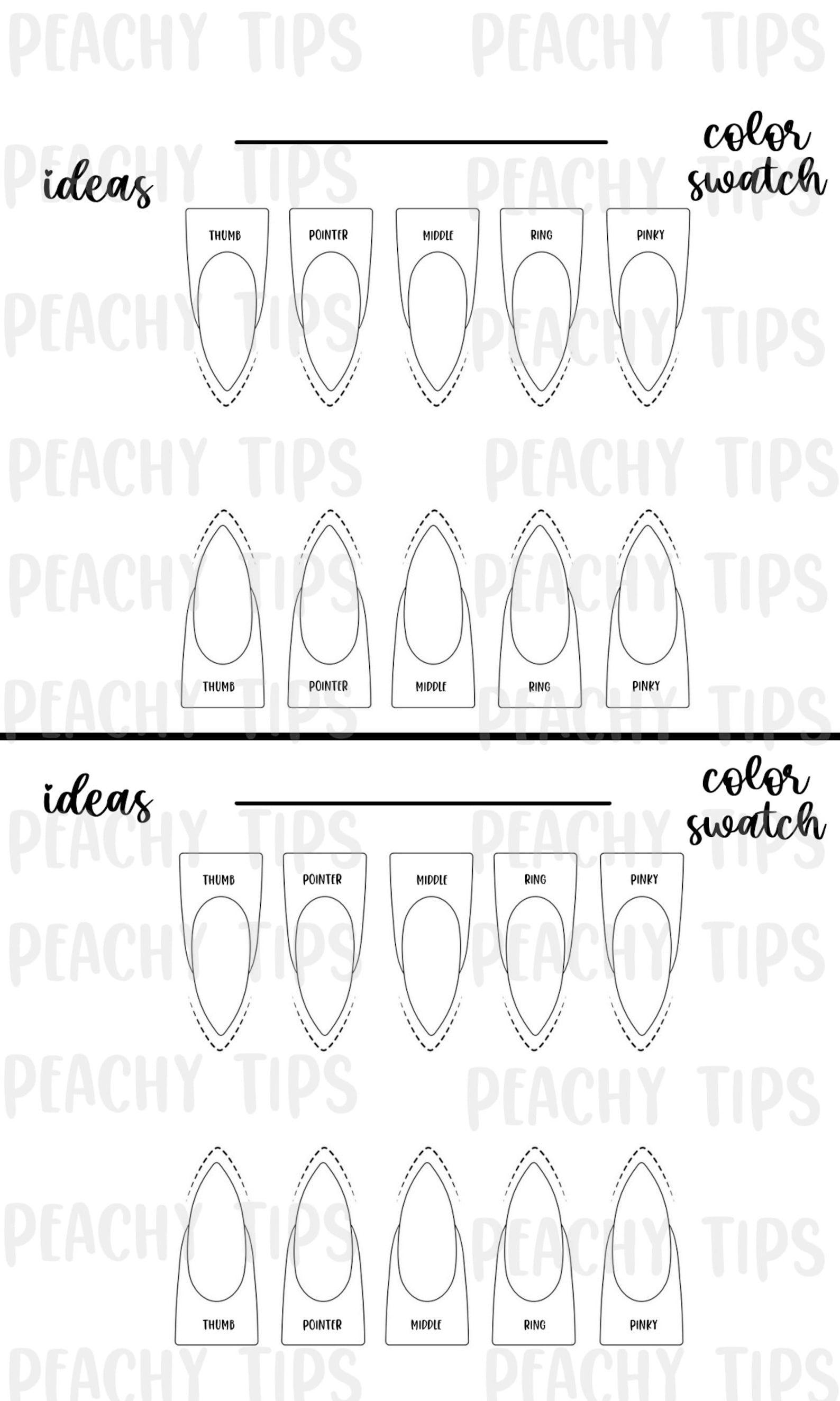 Nail Design Template Downloadable/printable | Printable/downloadable Template | Nail Design ...