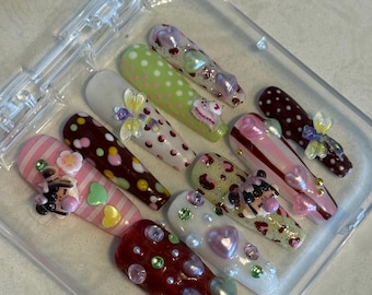 Y2-Okay! Long Coffin Press-on Nails