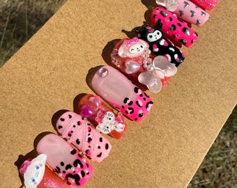 KITTY! Square Press-on Nails