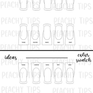 Nail Design Template Downloadable/printable Printable/downloadable ...