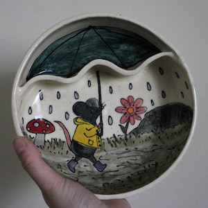 Ceramic Mouse Umbrella Plate