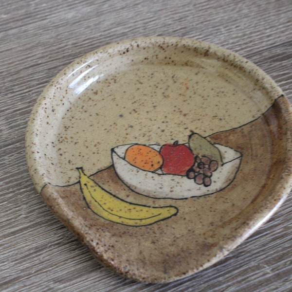Repose-cuillère pour bol à fruits en céramique