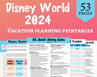 2024 WDW Vacation planning printables *now editable!*