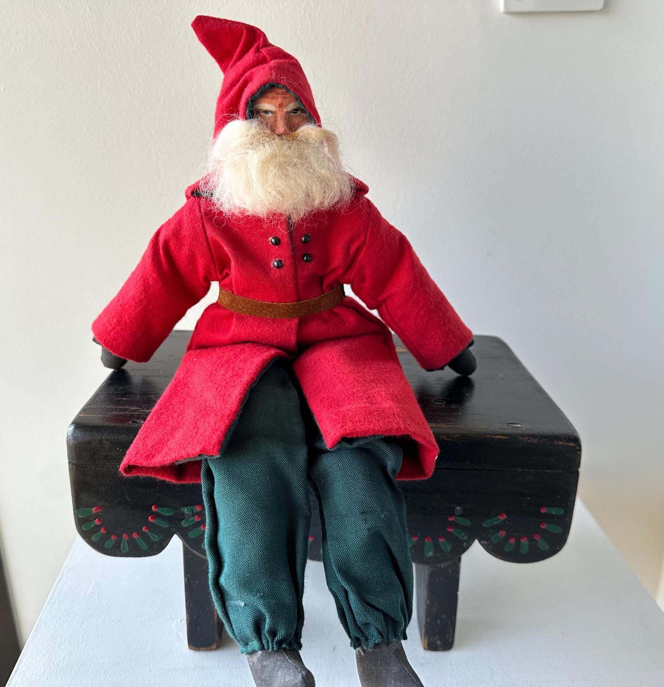 Vintage Sitting Father Christmas Santa by Cathy Schneider, Cabin