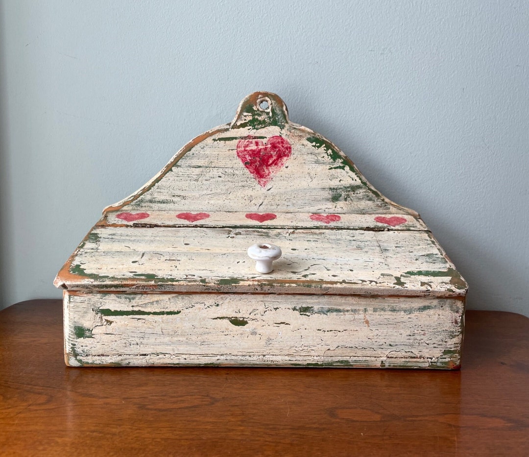 Vintage Hand Painted Wood Candle Box by William H Roy 1994 Etsy