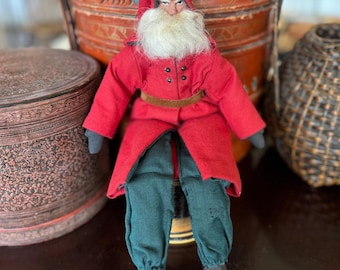 Vintage Sitting Father Christmas Santa by Cathy Schneider, Cabin