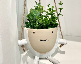 Facepot Lady Hanging Planter Grandmother Planter Grandma - Etsy